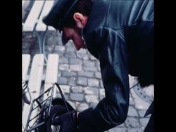 SYND 01/12/73 GERMAN POLICE USE BIKES DURING FUEL CRISIS Instructional Video