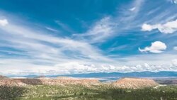 Time lapse video of beautiful scenic cloudscape over Rocky Mountains in Los Alamos New Mexico Stock Footage