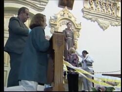 WRAP Pope leaves stadium after canonising saint; protesters News Clip