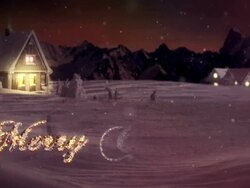 HD: Merry Christmas In Winter Wonderland Stock Footage