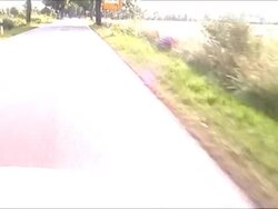 Driving a car in countryside road Stock Footage