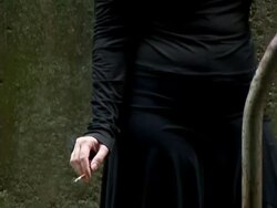 HD: Woman Smoking Stock Footage