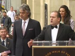 Andrea Bocelli Honored With A Star On The Hollywood Walk Of Fame Stock Footage