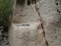 Geghard monastery, casting of stones according to Armenian tradition Stock Footage