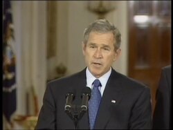 President Bush swears-in new security chief News Clip