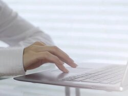 Woman Using Laptop Stock Footage