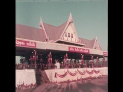 SYND 10 12 78 MASS RALLY TO CELEBRATE THIRD ANNIVERSARY OF THE COMMUNIST TAKEOVER News Clip