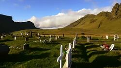 Cemetery in Iceland Stock Footage