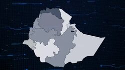 Ethiopia network map Stock Footage