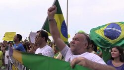 CLEAN : Brazil: 15,000 protest against President Rousseff in Rio News Clip