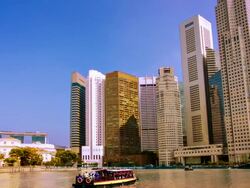 Singapore river Stock Footage