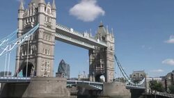 Tower Bridge London. Z/out Stock Footage