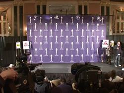 23rd Annual Rock and Roll Hall of Fame Induction Ceremony press room Stock Footage