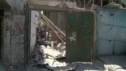 CLEAN : Gaza: Building destroyed as raids continue for ninth day News Clip