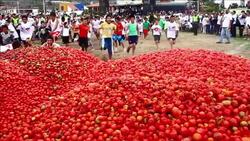VOICED : La tomatina se desata en Colombia News Clip