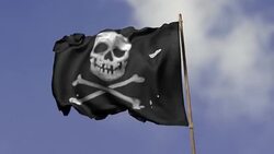 Jolly Roger Flag Stock Footage