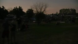 People viewing the total solar eclipse at Solarfest in Madras, Oregon News Clip