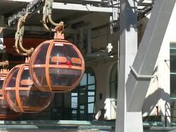 Cable Car descending from Haifa to Mount Carmel, Israel Stock Footage
