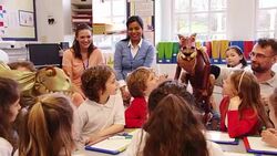 Children Drawing in Class Stock Footage