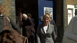 Natalie Bennett walking from theatre News Clip