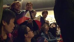 CLEAN : Duterte supporters rally in Japan as he visits after China tilt News Clip