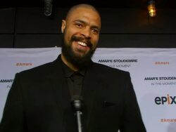 INTERVIEW - Tyson Chandler on the Amare Stoudemire documentary, on his own story, on looking forward to winning a championship,on the Boston tragedy at EPIX Premiere Of Amare Stoudemire IN THE MOMENT Stock Footage