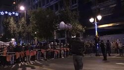 CLEAN : Greek police fire tear gas at anti Obama protesters News Clip