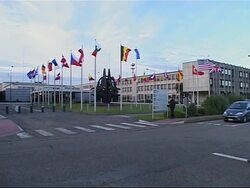 WRAP NATO says it cannot conduct usual rels with Russia; Rice; ADDS Kouchner News Clip