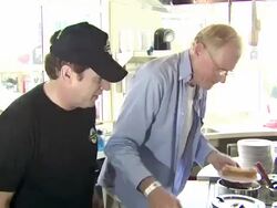 Mike Binder, Ed Begley Jr. at the Coney Dog Grand Opening Benefiting The Midnight Mission at West Hollywood CA. (Footage by WireImage Video/Getty Images Entertainment Video) Stock Footage