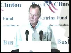 Former presidents talk about relief efforts News Clip