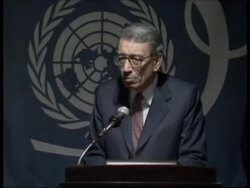 USA: UN ANNIVERSARY: PRESS CONFERENCE News Clip