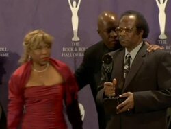 21st Annual Rock and Roll Hall of Fame Induction Ceremony press room Stock Footage