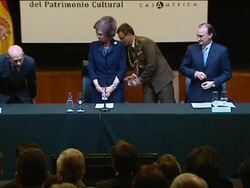 Queen Sofia at VII Cultural Heritage Conservation Stock Footage