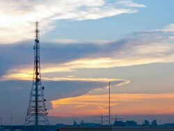 Antenna of Communication Building Stock Footage