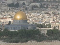 WS View of dome of rock / Jerusalem, Central province, Israel Stock Footage