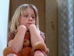 Helpless little girl Stock Footage