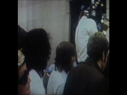 SYND 31 7 74 JOHN EHRLICHMAN SPEAKING TO REPORTERS AFTER HIS SENTENCE News Clip