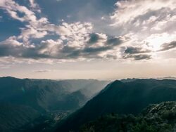 Time-lapse of clouds in the mountains Stock Footage