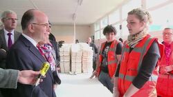 CLEAN : French interior minister talks immigration in Calais News Clip