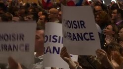 Supporters react to Le Pen address News Clip