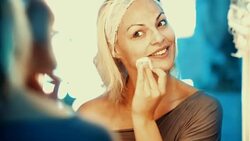 Makeup removal. Stock Footage