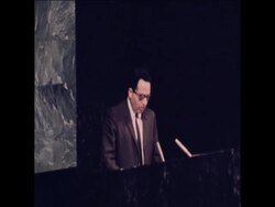 SYND 29/10/1970 UAR REPRESENTATIVE, ERION, ATTACKS ISRAEL IN THE GENERAL ASSEMBLY MIDDLE EAST DEBATE News Clip