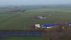 Drone aerials of proposed fracking site News Clip