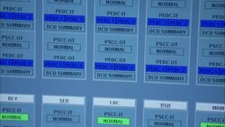 Colors flash on a computer monitor. Stock Footage