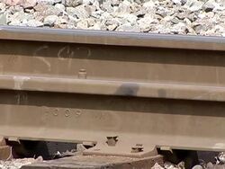 Tight Shot Of Train Tracks Stock Footage