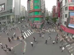 WS, Shot of a square front of the southeast exit of Shinjuku station. Stock Footage