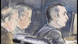 The estranged wife of an accused NYC police officer struggled to keep her composure as she testified about discovering emails on his computer showing he had discussed killing her and abducting, torturing and eating other women. News Clip