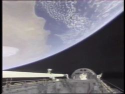 SPACE: ENDEAVOUR LAUNCHES SATELLITE INTO SPACE News Clip