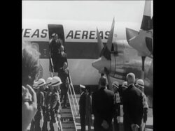 UPITN 2 4 76  PRESIDENT OF PARAGUAY,  MEETS PRESIDENT OF BRAZILGEISEL News Clip