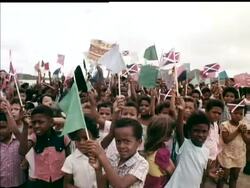 THE SEYCHELLE ISLANDS - a tropical paradise in the Indian Ocean - where the Duke and Duchess of Gloucester arrive to attend the INDEPENDENCE CELEBRATIONS. News Clip